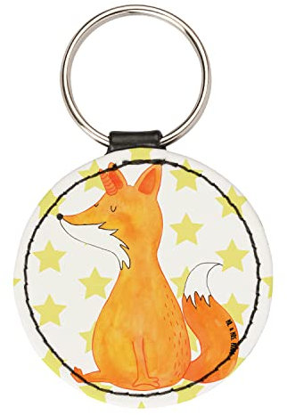 Mr. & Mrs. Panda Schlüsselanhänger Einhorn Wunsch - Geschenk, Taschenanhänger, mini, Deko, schlüsselbund anhänger, Schlüsselaccessoire, Einhörner, Füchse, Fuchshörnchen, Fuchs, Unicorns