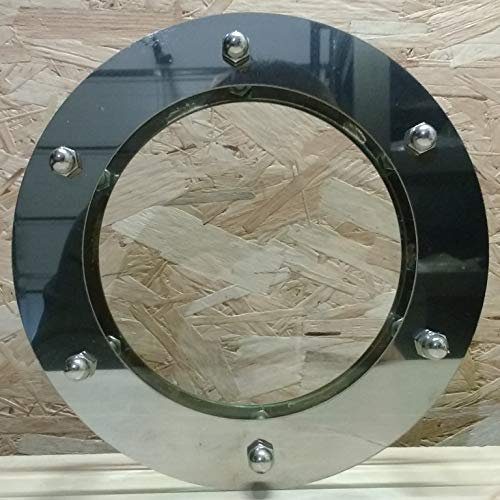portholes.bullaugen Bullauge flach 230mm Polierter Edelstahl (glänzend) Glas transparent Hutmuttern