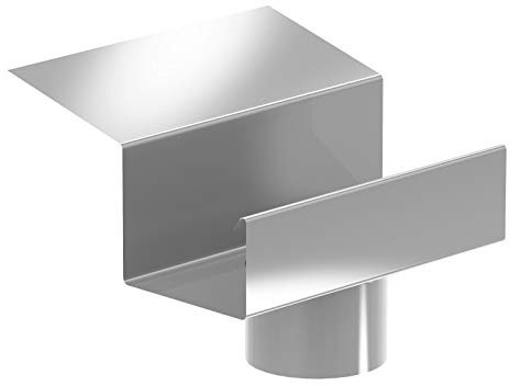 Trobak Ablaufstutzen Simpel Aluminium Natur für Dachrinne