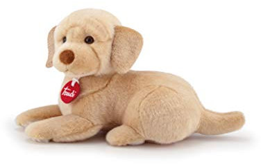 Trudi 22873 Klassik Plüschhund Labrador Liam ca. 21 cm, Größe S, hochwertiges Stofftier mit weichen Materialien, Plüschtier mit realistischen Details, waschbar, Kuscheltier für Kinder, Beige