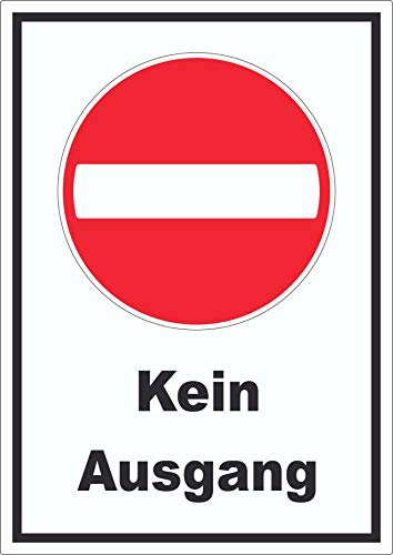Kein Ausgang Aufkleber A4 (210x297mm)