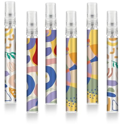 Facewegen 6 Pcs Portable Travel Refillable Perfume Atomizer Bottle,10ml Perfume Atomiser Bottles,Fragrance Spray Bottle, Scent Pump Case for Women and Men