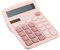 PATIKIL Bureau Calculateur, 2 Paquet Standard Fonction 12 Digits Grande LCD Affichage Électronique Calculateur Solaire Batterie Double Alimentation pour Maison Bureau Bureau, Rose
