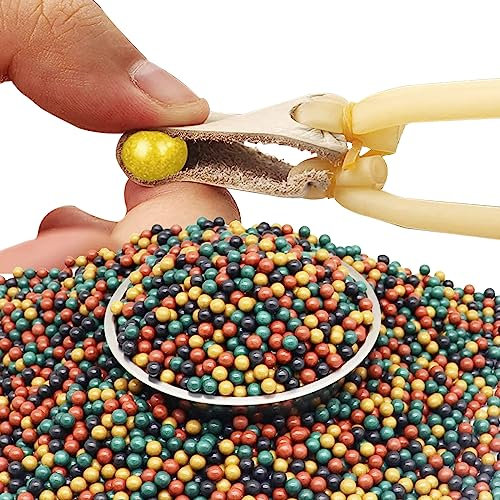 gvivej Harte Tonkugel, 500g 9mm Schlammkugel für Schleuderübungen, Tonkugeln Schleuder Farbig