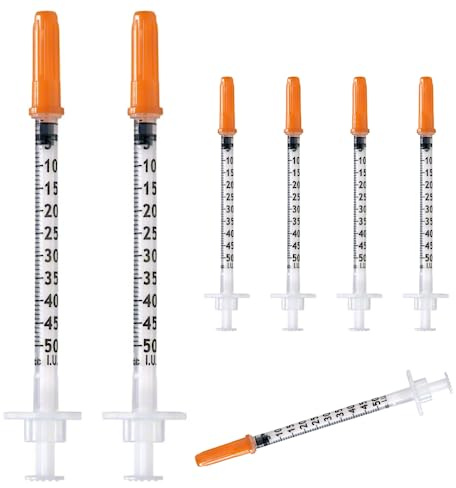 10 pièces tubes en plastique de 0,5 ml/cc 30G (0,3 x 8 mm), outils de mesure polyvalents, emballés individuellement (30G x 5/16)