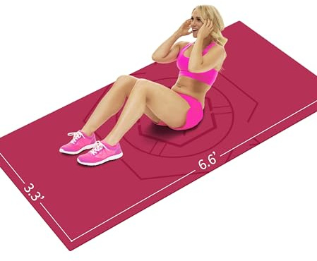 LaiEr Yoga Matte Extra Größe TPE Übungsmatte für Männer rutschfeste Matte für Training, Fitness, Gym, Pilates, Sit-Ups, Dehnen mit Tragetasche für Gurt (200cmX100cmX6mm)