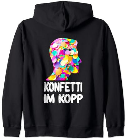 Konfetti Im Kopf Fastnacht Fasching Jeck Karneval Kostüm Kapuzenjacke