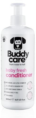 Revitalizante para Perro Baby Fresh de Buddycare – 500 ml – Acondicionador perfumado al Polvo para bebé con Aloe Vera y provitamina B5