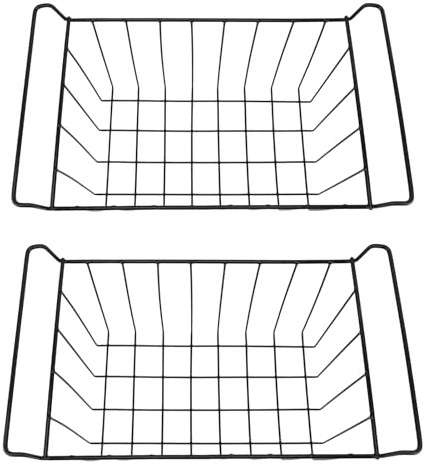 Lot de 2 Bacs de Rangement pour Congélateur Coffre, Gain de Place, Utilisations Multiples, Paniers de Rangement en Fil Métallique Robuste, Paniers de Congélateur avec Poignées