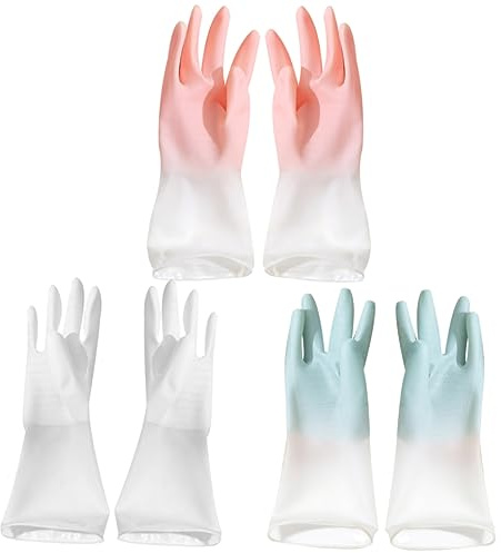 MERRYHAPY Washing up Gloves Dishwashing Gloves for Laundry Dishwashing Pet Care Home Office Use Random Color