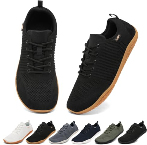 Geweo Zapatillas Barefoot Mujer Hombre Sneakers Zapatos Descalzos Puntera Ancha Suela de Goma Zero Drop 37-47
