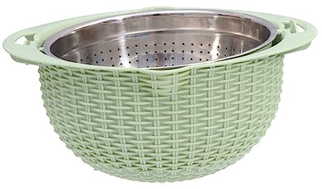 CIYODO di Scarico Multiuso Setaccio per Riso Cesto per Frutta E Verdura Robusto Colino per Lavello da Cucina a Doppio