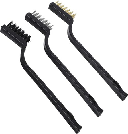 OUNONA 3pcs Heavy Duty Brass Wire Brush Cleaning Brush for Kitchen and Automotive Detailing Tough Bristles for Paint Removal and Cleaning