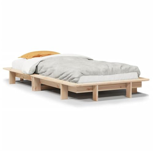 Juroupi Massivholzbett ohne Matratze 75x190 cm Holz Bett Massivholzbett Bed Frame Bettgestell Bett Holz Kiefernholz - 850683