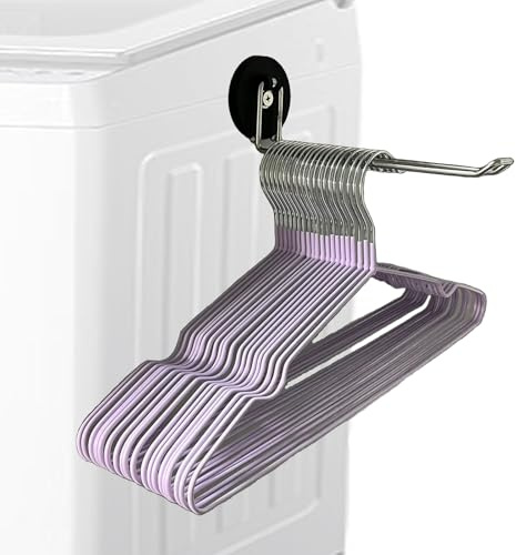 Pmsanzay Magnetischer Kleiderbügel-Organizer, Edelstahl, Platzsparend, faltbar, rostbeständig, rutschfest, Aufbewahrungsregal für Schrank und Waschküche