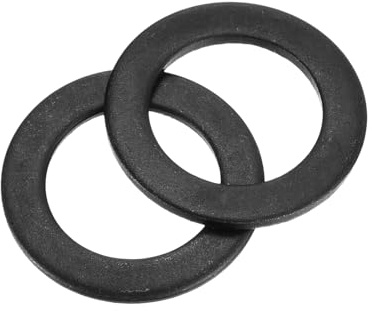 sourcing map Lot de 220 rondelles plates en acier au carbone, M10 x 16 x 1 mm, rondelles noires oxydées de grade 8.8, joints d'étanchéité plats pour vis, boulons, réparation de machines, construction