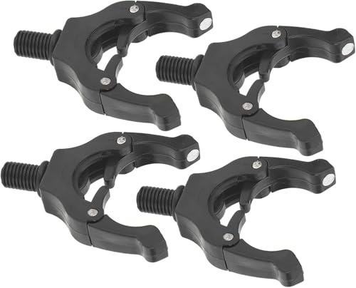 CYSFETENA 4 Stück Rutenauflagen für Karpfenangeln, Schwarz ABS Magnet Rutenauflage,Automatische Anpassung Rutenauflage Karpfen für Angeln in Freier Wildbahn Bach Meer Wildangeln