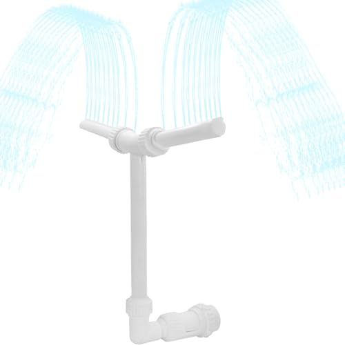 Fontana Spruzzatore Ad Alta Pressione per Piscina, 36 X 25 X 15 Cm - Fontana A Doppia Cascata, Regolabile 360°, Raffreddante, per Piscine Fuori Terra E Irrigazione Giardino