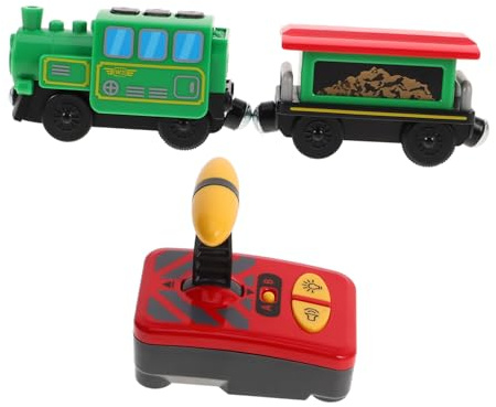 ZUNOXAZ Trenino Elettrico Batteria per Realistico e Compatibile con Binari Educativo e Decorazione Desktop