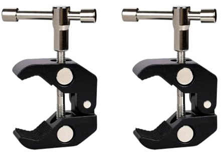 Kellegour Super Clamp de Cámara,2 Piezas Abrazadera de Brazo Mágico,Rótula de Trípode Estable con Adaptador de Rosca de 1/4 a 3/8,Súper Abrazaderas para Cámaras,Flashes,Trípodes,Monitores LCD/DV,LED