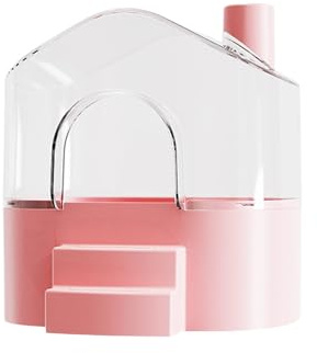 Durabilidad ABS para hámster de arena para baño de hámster, accesorios higiénicos para limpieza, juego y relajación, hábitat de animales pequeños, casa de baño de arena