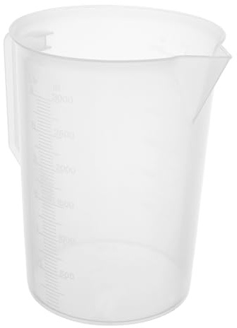 SOPOTUTU Misurino Trasparente Per Olio Da 3000 Ml Tazza Graduata, Manico Antiscottatura e Resistente Al Calore, Accessorio Di Misura Per Cucina e Officina Domesticabile