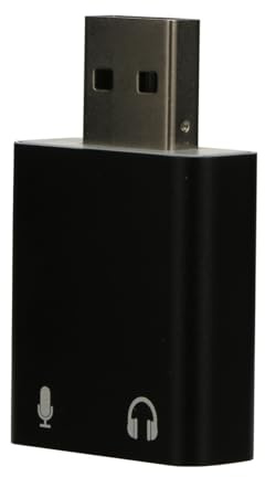 Scheda Audio USB Esterna 7.1 per Computer e Notebook, Nera | Lega di Alluminio, Plug And Play, Jack Cuffie e Microfono, Supporta Altoparlanti o Cuffie