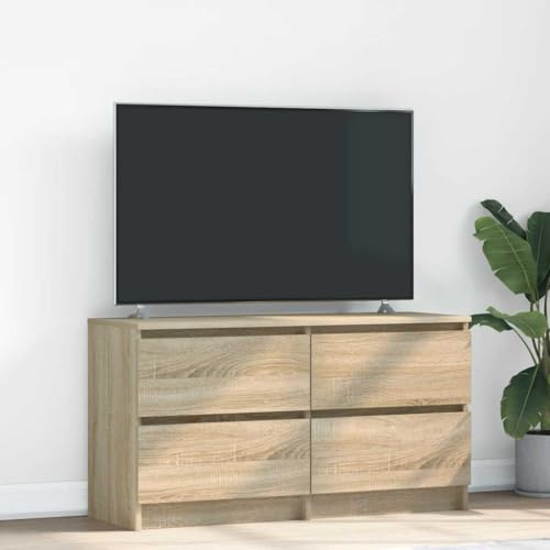 Mimdixy Mueble de TV, mueble bajo, mueble de TV, tablero de TV, mueble bajo para salón, mueble de TV, roble 100 x 35 x 54 cm, material de madera para dormitorio, pasillo, estilo moderno
