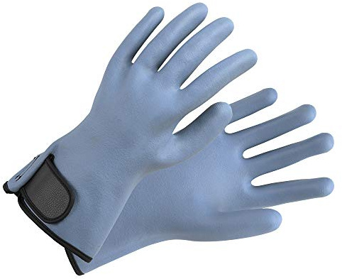 Rostain H-IT09 Gartenhandschuhe, Handgelenkschutz, lange Länge, Nitril Maxima, Größe 09, Blau Grau, 9