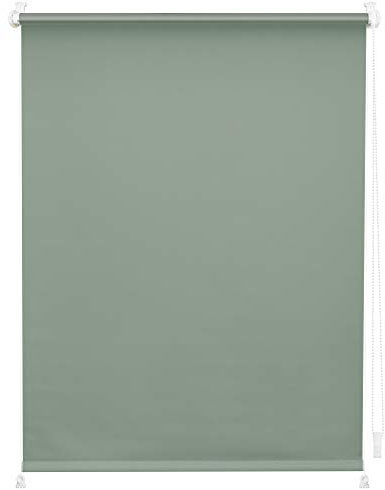 Lichtblick Verdunklungsrollo ohne Bohren, Klemmfix, Thermorollo, Hitzeschutz, Sichtschutz, Wandmontage, Deckenmontage, Rollo für Fenster und Türen Salbei,80 cm x 200 cm (B x L)