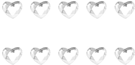 POPETPOP Heart-Shaped Teeth Gems 10Pcs Crystal Tooth Jewelry Removable DIY Teeth Decoration for Festive Occasions and Unique Smile Accessories