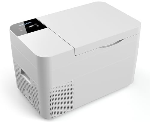 Philips TB5301G 12-Volt-Kühlschrank, 25-Liter-Auto kühlschrank, 12/24-V-DC-Auto elektrische kühlschrank, Kompressor Kühlbox für PKW, LKW, Wohnmobil, Reisen und Heimgebrauch