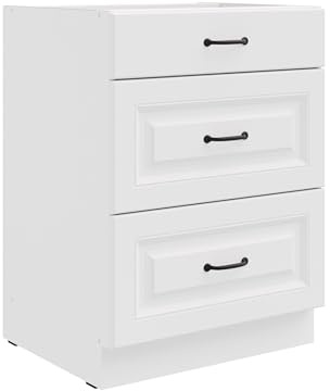 Kuechen-preisbombe Küchen Unterschrank 60 cm Stilo Weiß Vollauszug Soft-Close Küche Einbauküche