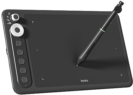 Parblo Intangbo X7 - Tableta de dibujo de 7.2 x 4.5 pulgadas, tableta de dibujo digital con interruptor de modo, 6 teclas personalizadas, lápiz capacitivo S01 sin batería para arte digital, diseño,