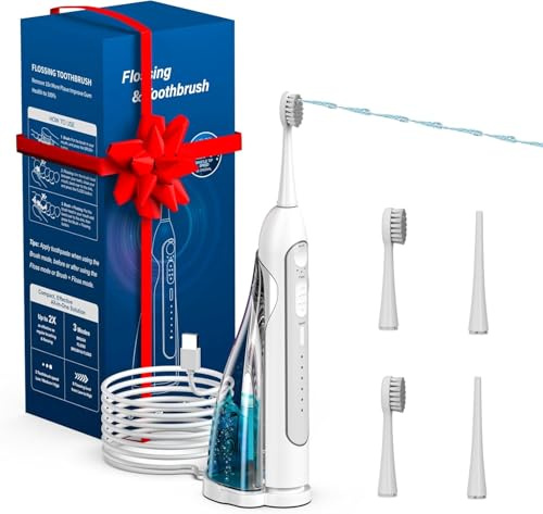 BY4U Hydropulseur dentaire rechargeable de 200 ml, mini irrigateur buccal portable à 5 jets IPX7 étanche avec réservoir d'eau télescopique pour la maison et les voyages