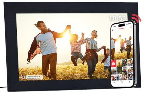 Rollei Smart Frame WiFi 103 Elektronischer Digitaler Bilderrahmen Frameo WLAN Digital Photo Frame 10,1 Zoll 1280x800 IPS Touchscreen 32GB Speicher Schwarz Digitaler- Bilderrahmen-Frameo-Digital-Frame
