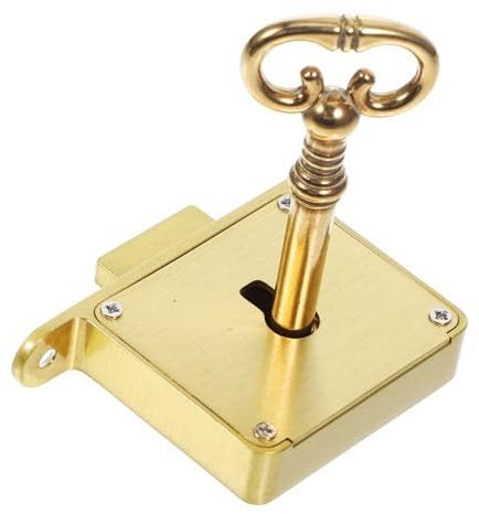 OFFSCH Schloss Für Schränke Quadratisches Messing-schubladenschloss Mit Schlüssel Robustes Möbelschloss Für Schreibtische Und Sicher Und Zuverlässig