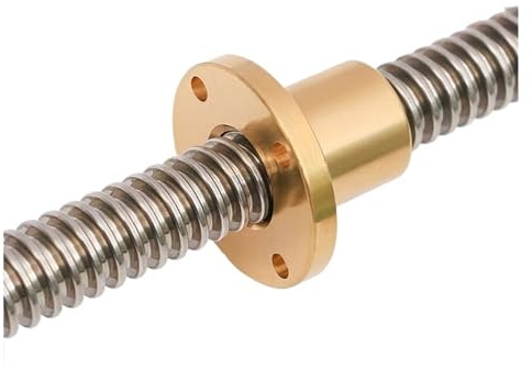 LYMFE Husillo de Bolas con Tuerca Tornillo de Avance T16 Diámetro 16 mm Paso 4 mm Longitud 100 mm a 600 mm con Tuerca de latón(200mm)