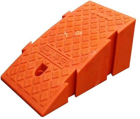 Schwellenrampe, Rollstuhlrampe, robuste Schwellenrampe, tragbar, leicht, Rollerrampe für Garagen, Autos, Behindertenrampen, Bordsteinrampen, rutschfest (orange, 25 x 40 x 16 cm)