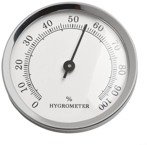 Thermomètre hygromètre mécanique, hygromètre d'intérieur de haute précision en alliage d'aluminium de 57 mm, avec support magnétique