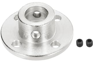 QUARKZMAN 2 Pz 10mm Accoppiamento a Flangia Connettore Albero Rigido Modello Accoppiatore Accessorio per Motori Modello RC Fissaggio Vite per Progetto Fai da Te, Argento