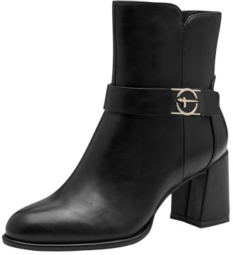 Tamaris Femme Damen Boot Heel 1-25337-45 Bottine, Noir, 36 EU