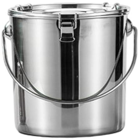 Food Jars & Canisters, Stainless Steel Food Storage Containers 7L Stainless Steel Containers with Lids, Locks & Handle Airtight Multi-Purpose Canister for Grain Storage, Heating Up Water, Cooking Soup