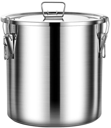 Barattolo ermetico in acciaio inox per alimenti, 6 l, per latte, farina, riso, olio e fagioli – contenitore sigillato per cucina nization e freschezza