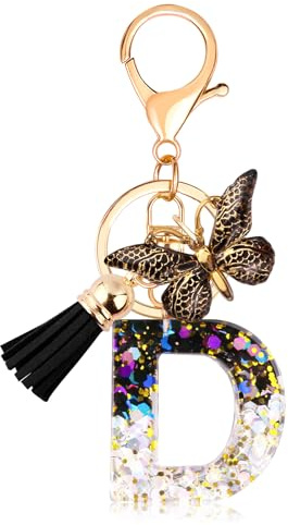 Bingtoo Porte-clés initial pour femme, Porte clé personnalis personnalisables, Cadeau anniversaire femme, Cadeaux de Noël