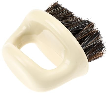 CIYODO Horsehair Bristle Shoe Cleaning Brush with Plastic Handle Flexible Scrubbing Brush for Clothes Shoes Hats Multifunctional Laundry Tool with Hanging for Home Use
