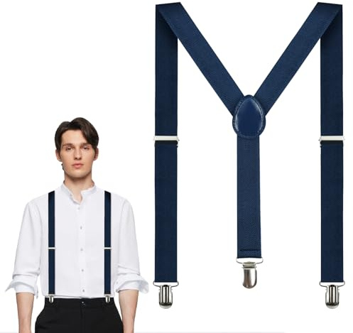 MAOSHYMS Hosenträger für Herren,Y Clip Hosenträger Schmal Verstellbar Kostüm Für Herren Und Damen für Karneval,Halloween,Fasching,Mottoparty,Neujahr, Leistung