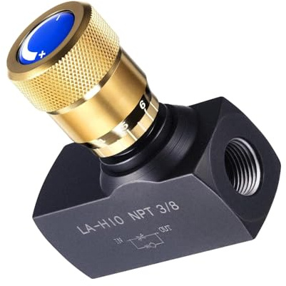 Clapets anti-retour d'accélérateur réglables avec port de 1,27 cm et 3/8 pour tuyauterie aiguille de contrôle hydraulique aiguille de contrôle hydraulique