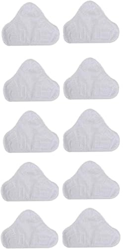 10 panni di ricambio per scopa a vapore, lavabili in microfibra, riutilizzabili, per H2O Mop X5 Triangolare Drag
