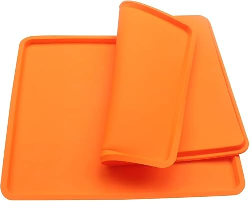 2X Silicone Swiss Roll Cake Baking Mats Set of 2, Non-Stick Baking Tray Pads for Pastry, Jelly Roll & Dough, Heat-Resistant Reusable Baking Moulds